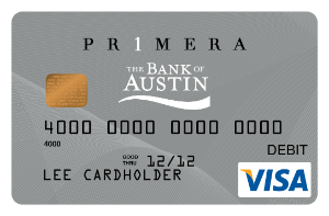 The bank Of Austin Primera Visa Credit Card