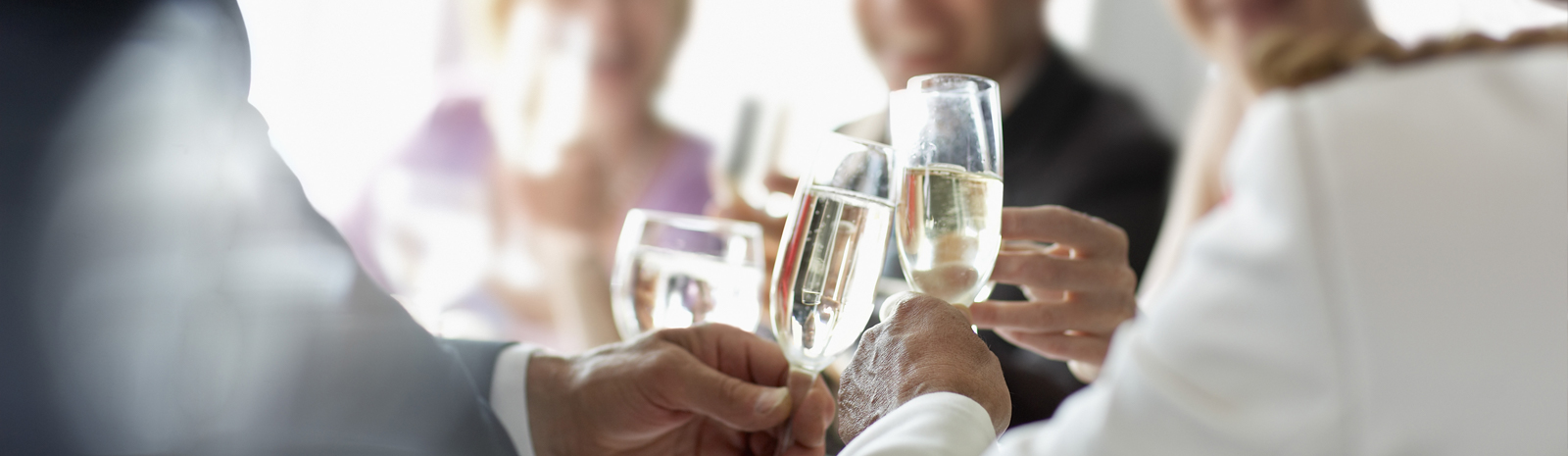 Group Of Party Goers Toast To Event
